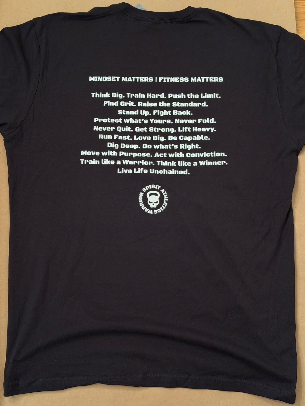 The Creed - black athletic tee with The Creed motivational design.