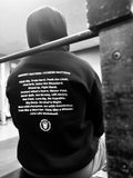 Black hoodie with Warrior Spirit Athletics branding